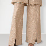Ivory mirror work tunic and boot-cut pant set, Aina Karée – view 3
