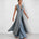 Dusty blue mirror work long jacket and palazzo set, Aina Karée