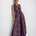 Deep aubergine mirror work long jacket and palazzo set, Aina Karée