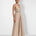 Champagne halterneck mirror work long top and bootcut pant set, Aina Karée