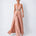 Rose pink halterneck mirror work long top and bootcut pant set, Aina Karée