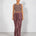 Soft plum mirror work crop top and draped skirt set, Aina Karée