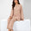 Light pink mirror work tunic and wide-leg pant set, Aina Karée